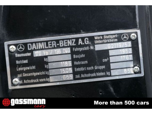 Mercedes Benz 170 V Saloon 